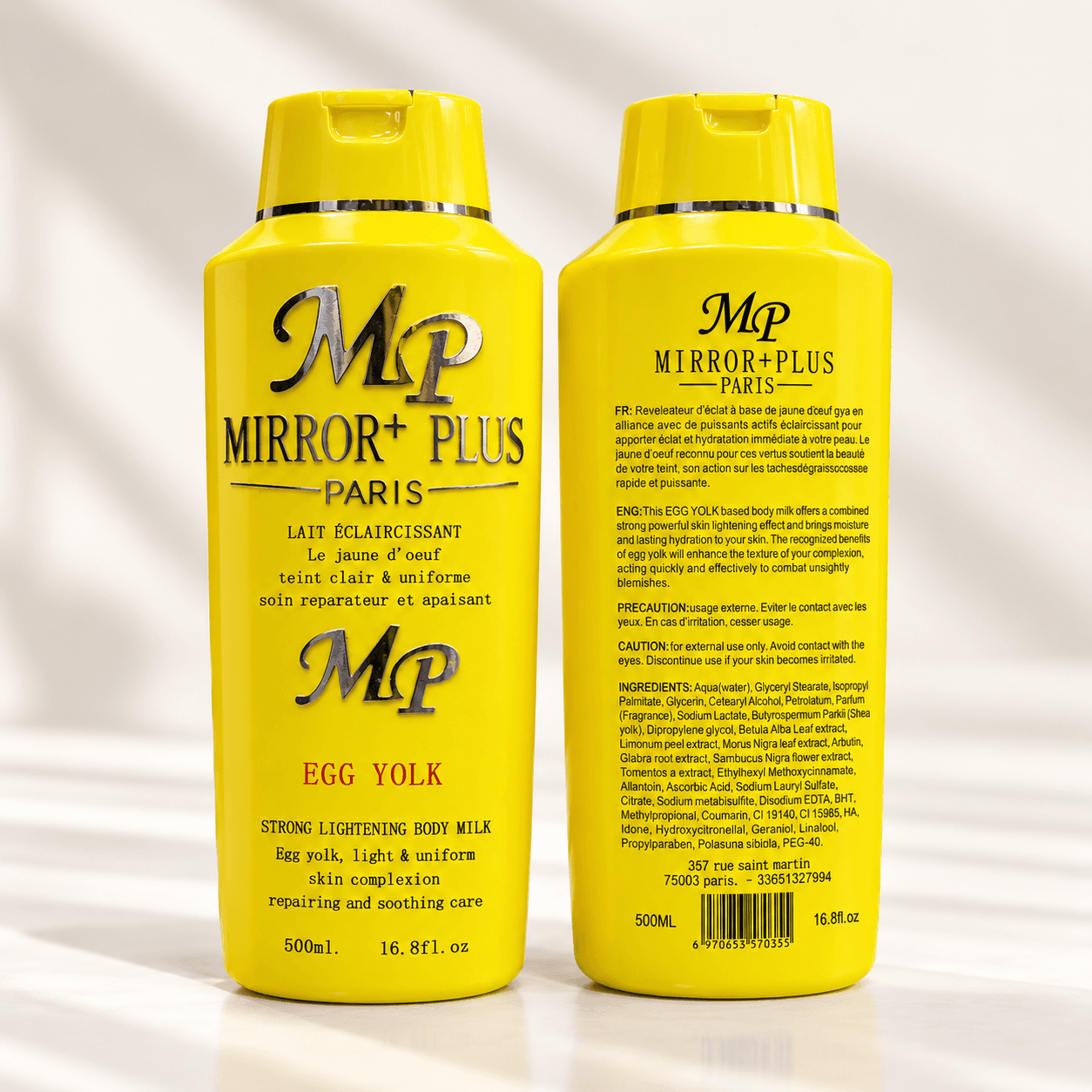 Mirror+ Plus Paris Egg Yolk Strong Lightening Body Milk