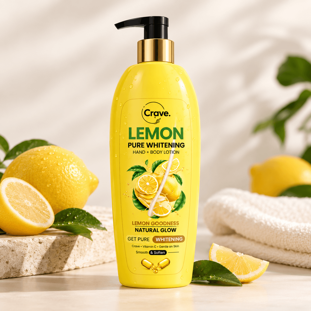 Crave Lemon Pure Whitening Hand + Body Lotion