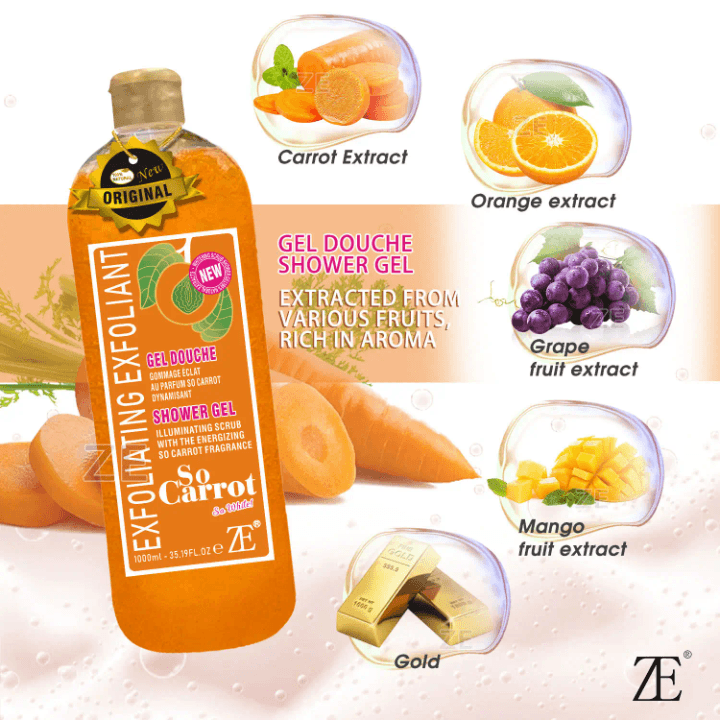 So White So Carrot Exfoliating Illuminating Scrub Shower Gel
