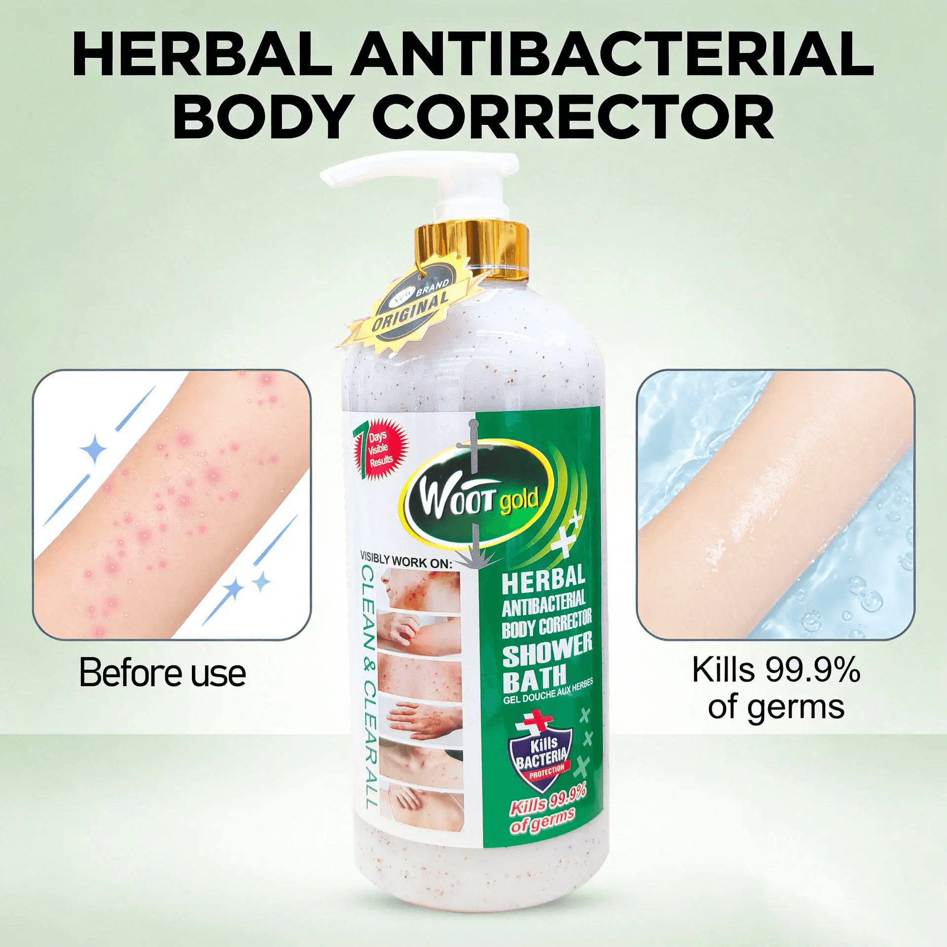 Woot Gold Herbal Antibacterial Body Corrector Shower Bath