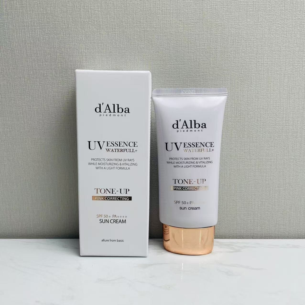 d'Alba Piedmont UV Essence Waterfull+ Tone-Up Pink Correcting